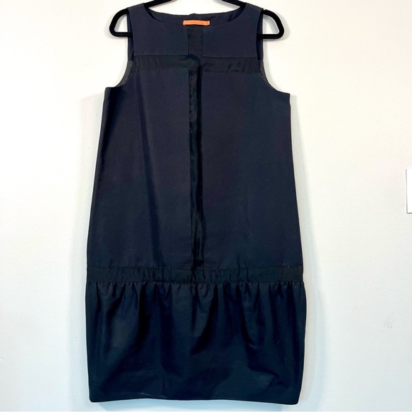 Sinclaire 10 Dresses & Skirts - Sinclaire 10 Women’s Black Sleeveless Dress Size 10 Sheath Cross Band Ruffle Hem